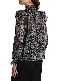 Paisley Ruffled Top