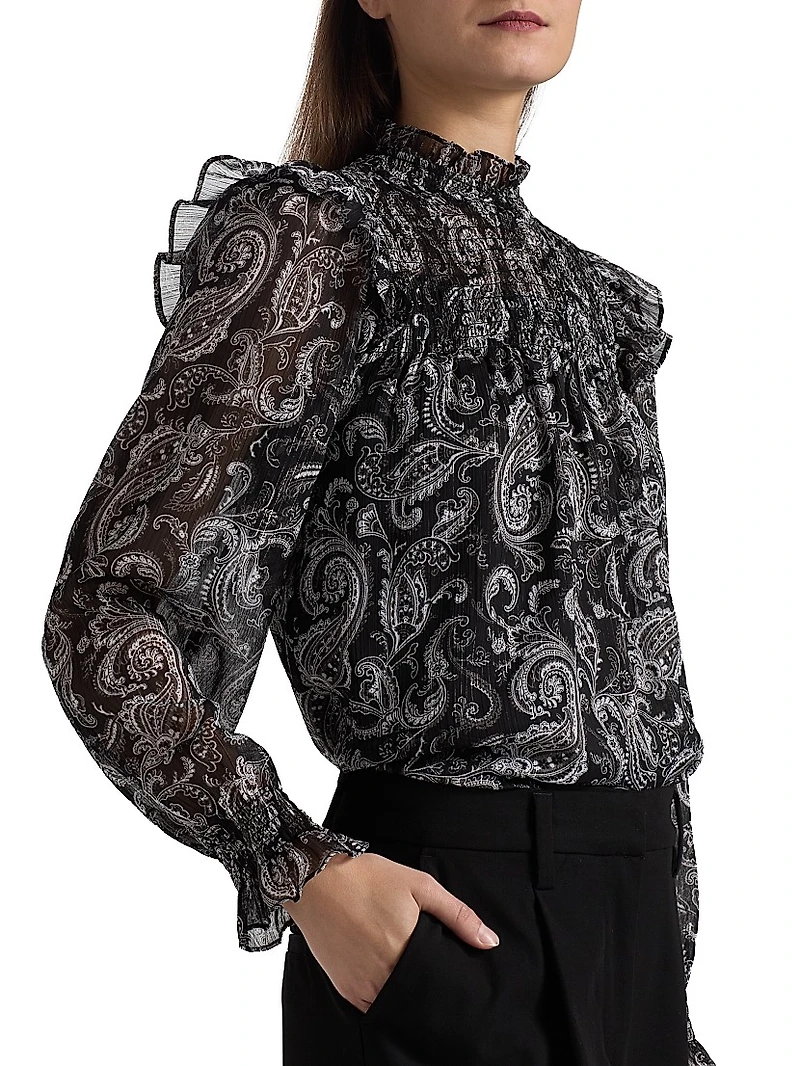 Paisley Ruffled Top