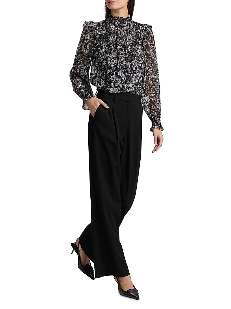 Paisley Ruffled Top