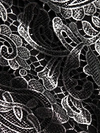 Metallic Lace Long-Sleeve Minidress