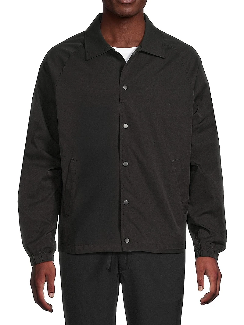 Coaches Raglan-Sleeve Nylon Jacket