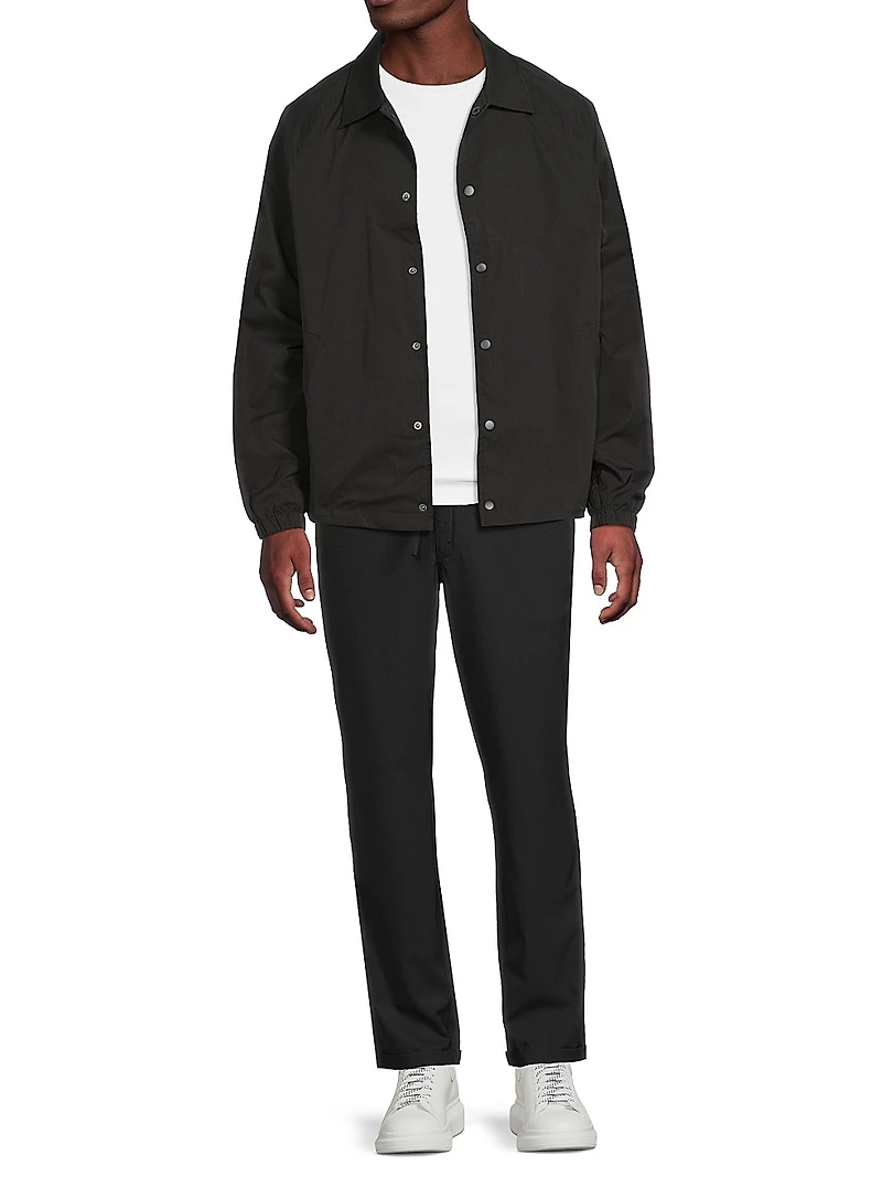 Coaches Raglan-Sleeve Nylon Jacket
