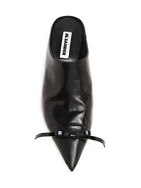 25MM Bow-Detail Leather Mules