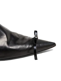 25MM Bow-Detail Leather Mules