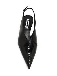 35MM Leather Kitten-Heel Pumps