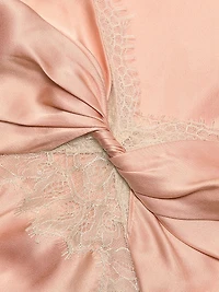 Orianna Lace-Trimmed Silk Blend Maxi Dress