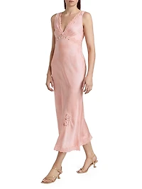 Bier Lace-Trim Midi-Dress