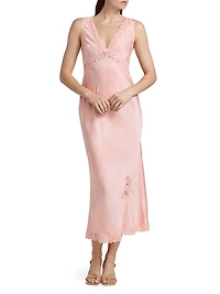 Bier Lace-Trim Midi-Dress