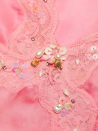 Nivola Lace-Trim Silk-Blend Minidress