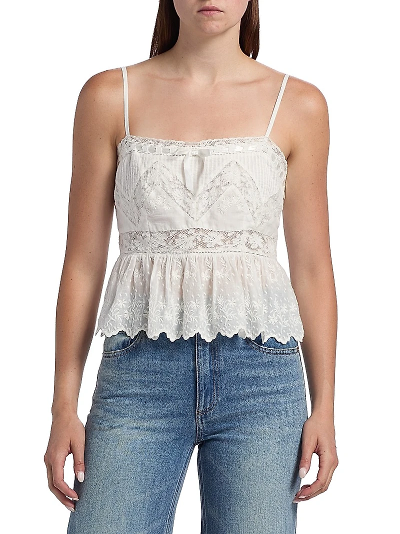 Rowina Embroidered Lace Top