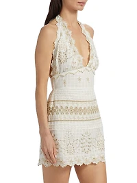 Aventine Cotton Eyelet Minidress