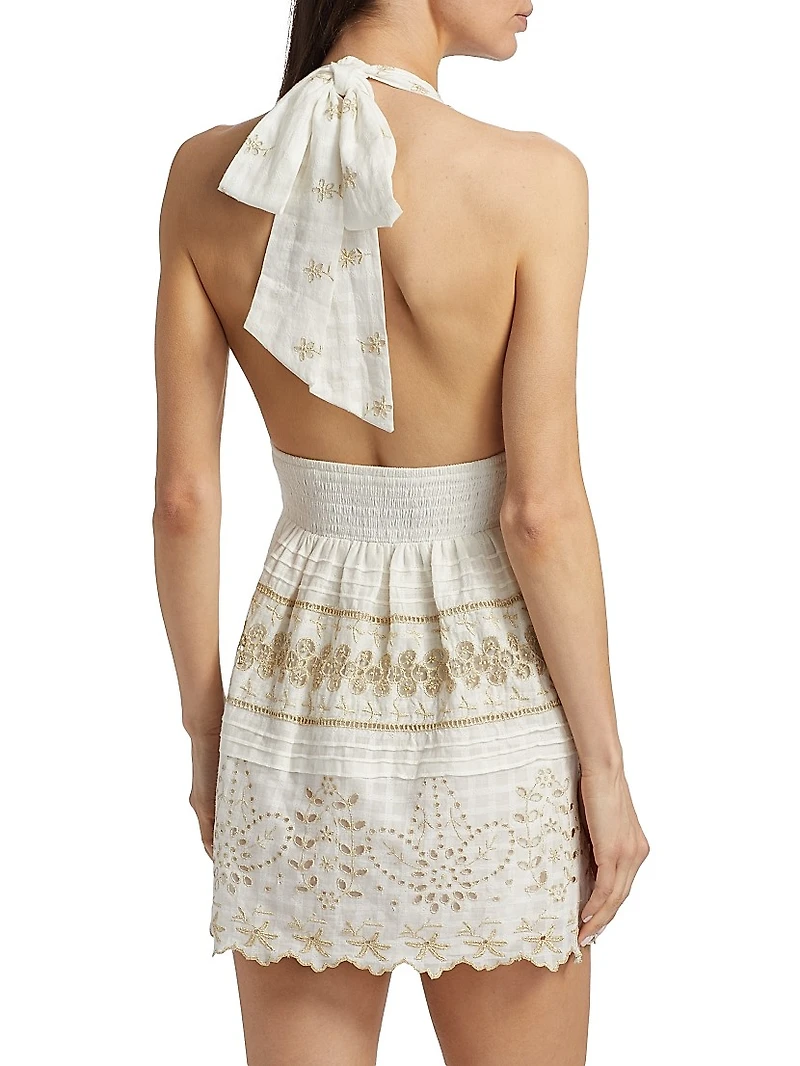 Aventine Cotton Eyelet Minidress
