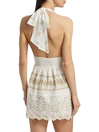 Aventine Cotton Eyelet Minidress