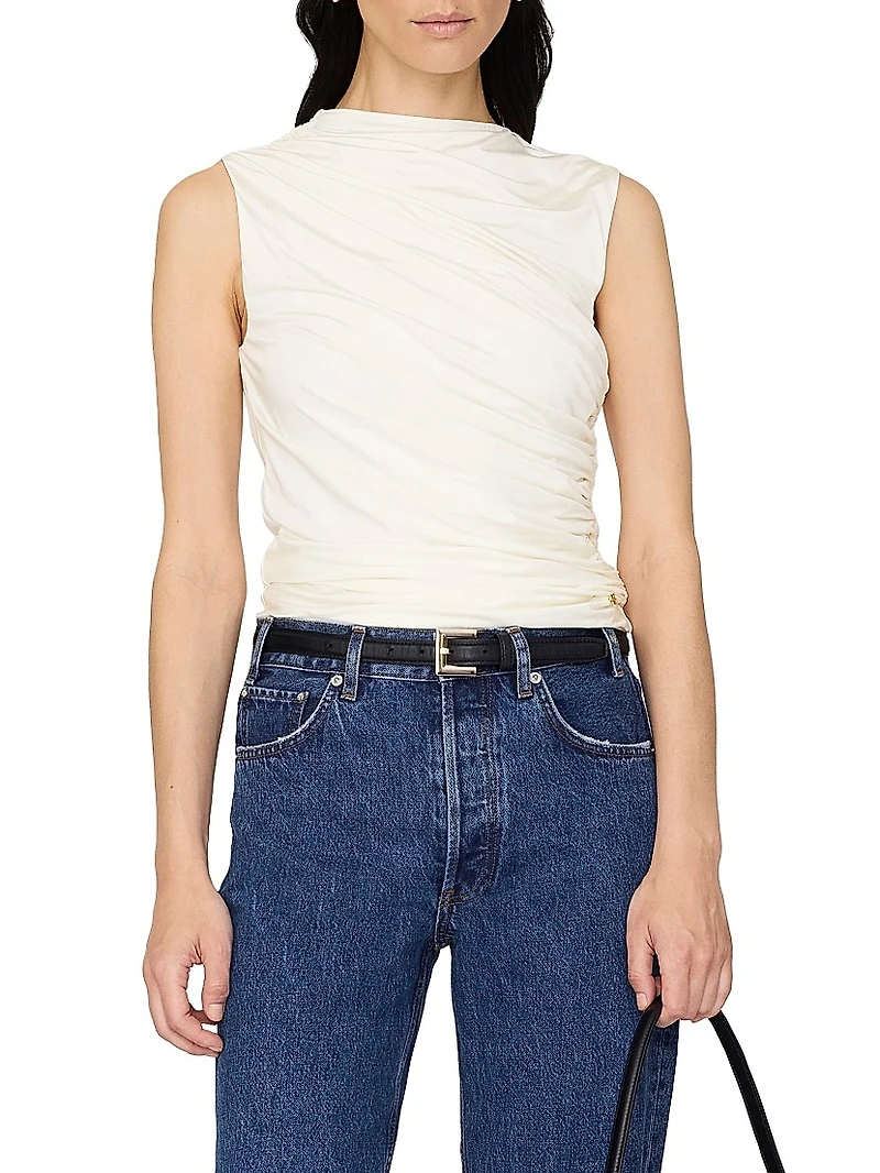 Lucia Ruched Sleeveless Top
