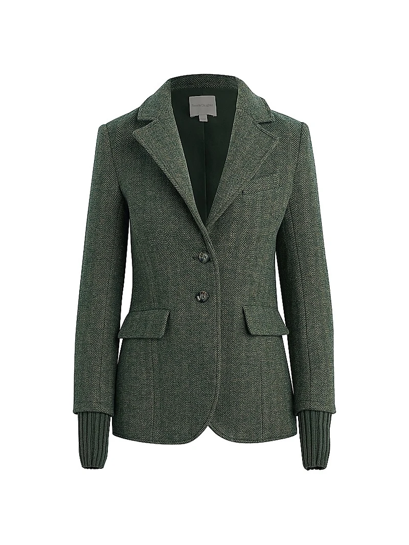 The City Herringbone Wool-Blend Blazer