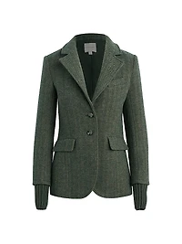 The City Herringbone Wool-Blend Blazer