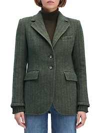 The City Herringbone Wool-Blend Blazer