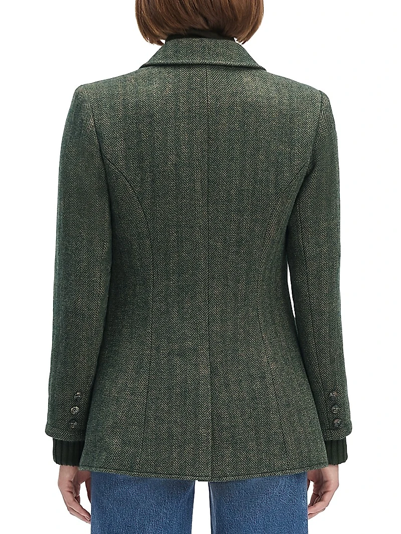 The City Herringbone Wool-Blend Blazer