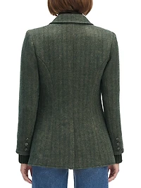 The City Herringbone Wool-Blend Blazer