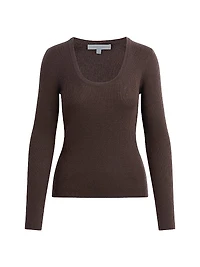 Take It Easy Extrafine Merino Wool Scoopneck Top