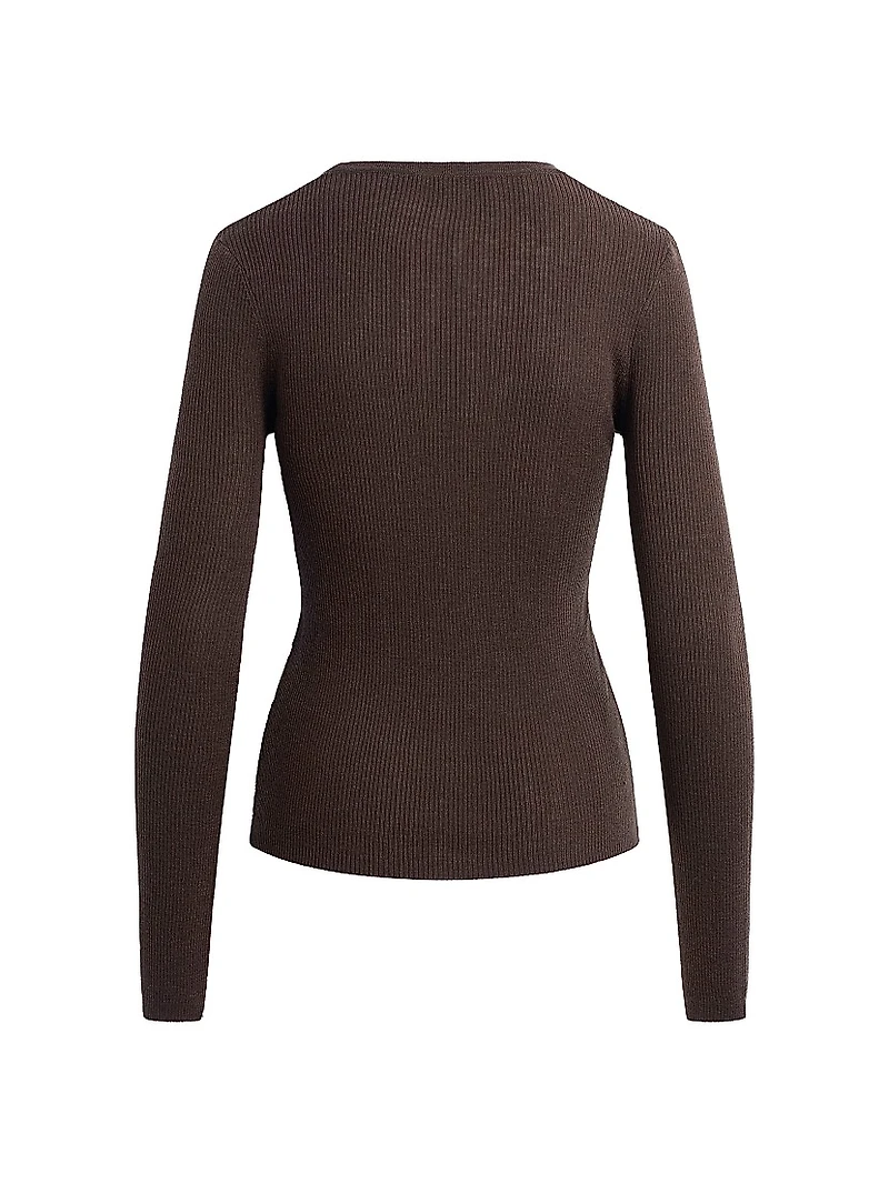 Take It Easy Extrafine Merino Wool Scoopneck Top