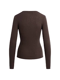 Take It Easy Extrafine Merino Wool Scoopneck Top