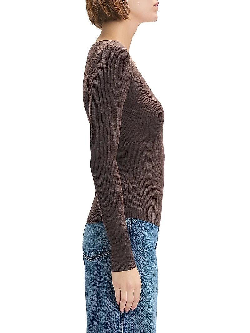 Take It Easy Extrafine Merino Wool Scoopneck Top