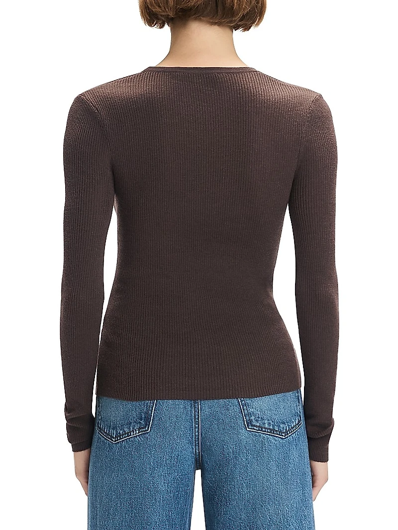 Take It Easy Extrafine Merino Wool Scoopneck Top