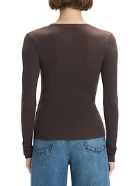Take It Easy Extrafine Merino Wool Scoopneck Top