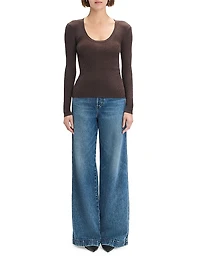 Take It Easy Extrafine Merino Wool Scoopneck Top