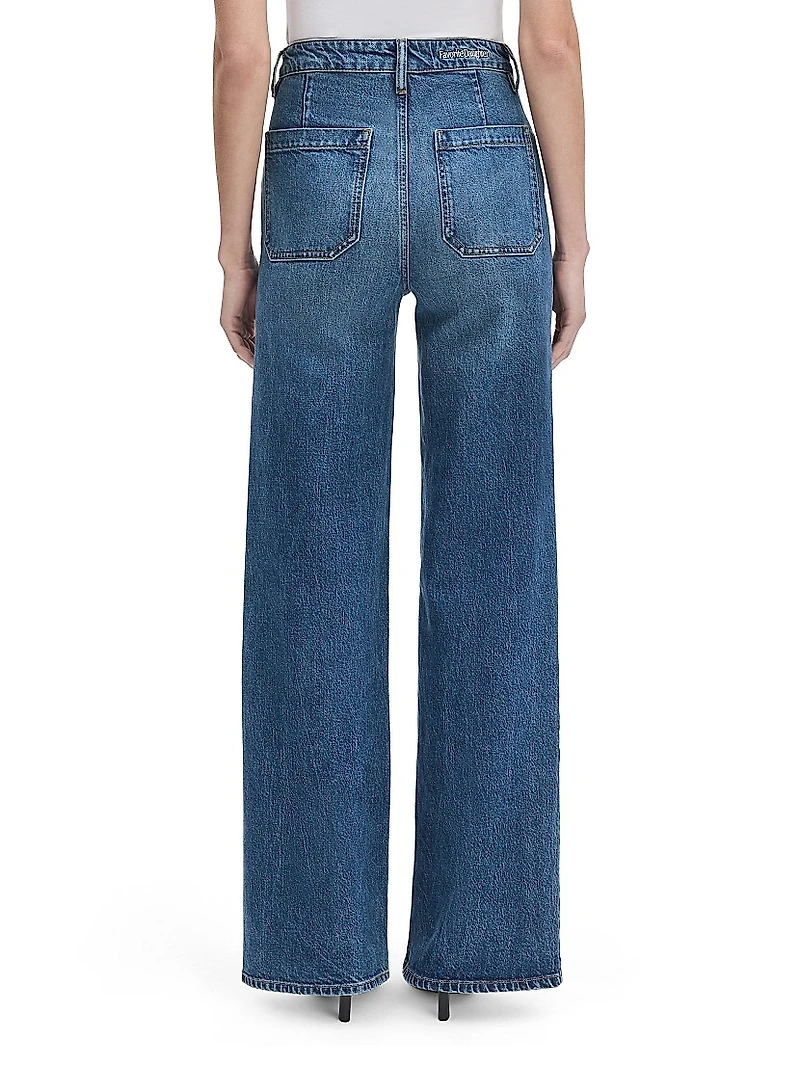 Campbell Wash Mischa Super High-Rise Wide-Leg Jeans