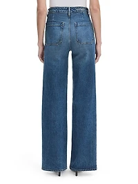 Campbell Wash Mischa Super High-Rise Wide-Leg Jeans