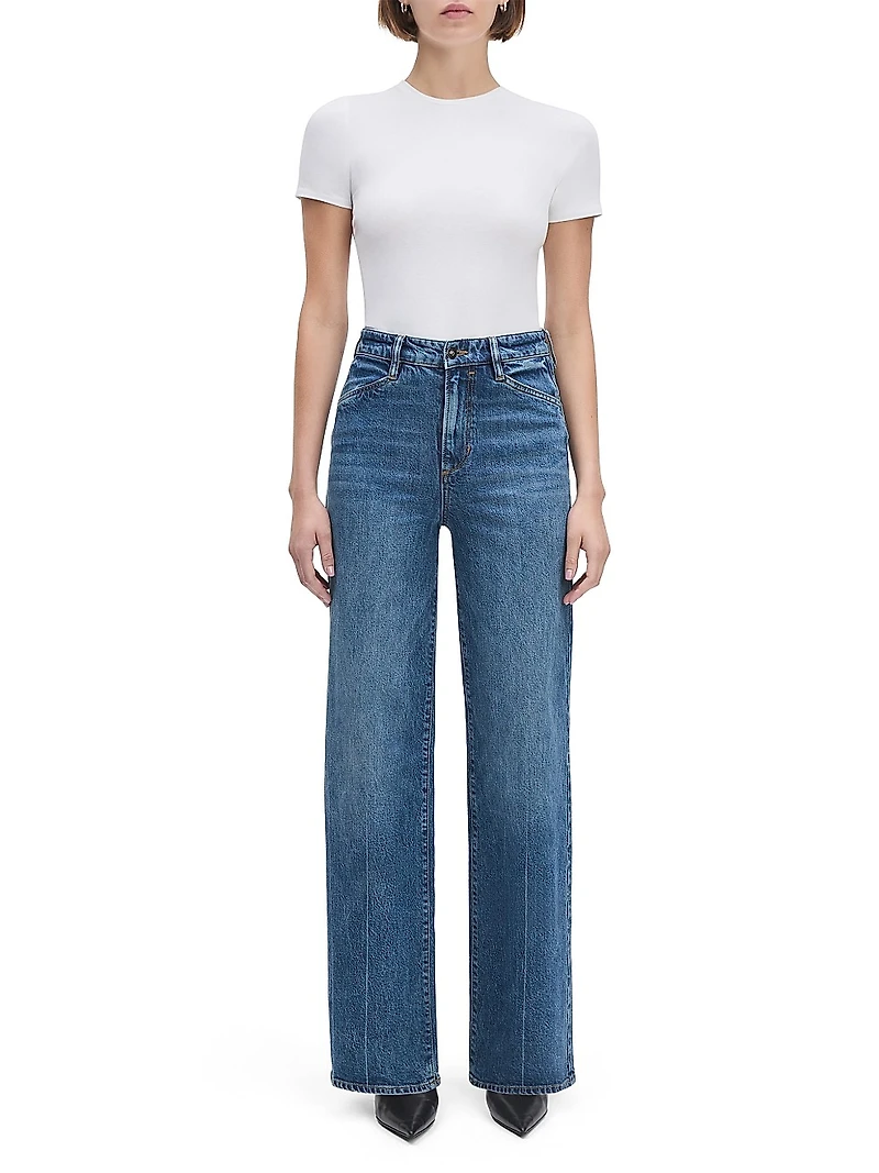 Campbell Wash Mischa Super High-Rise Wide-Leg Jeans