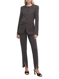 The Victoria Collarless Jacket
