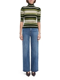 The Amelia Striped Wool Turtleneck Sweater