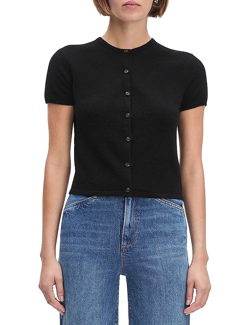 The 9 to 5 Cashmere Short-Sleeve Cardigan