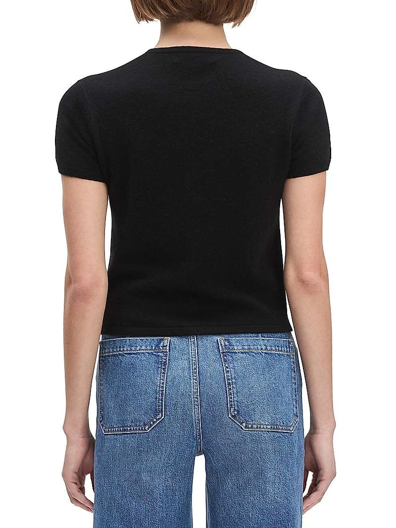 The 9 to 5 Cashmere Short-Sleeve Cardigan