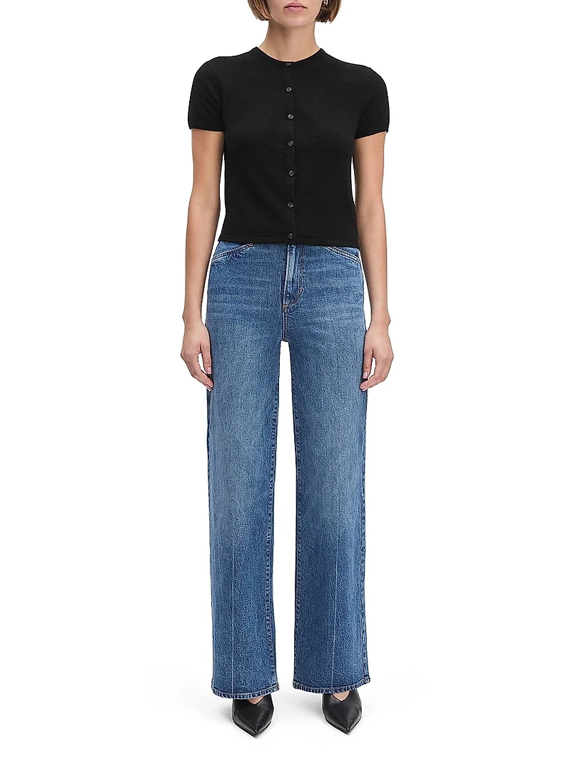 The 9 to 5 Cashmere Short-Sleeve Cardigan