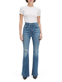 Beacon Wash Valentina Super High-Rise Flare Jeans