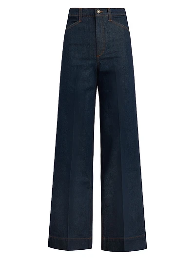 Pepper Wash Mischa High-Rise Wide-Leg Jeans