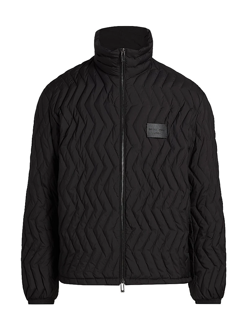 Zig-Zag Padded Down Jacket
