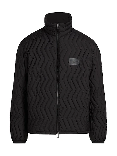 Zig-Zag Padded Down Jacket