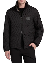 Zig-Zag Padded Down Jacket