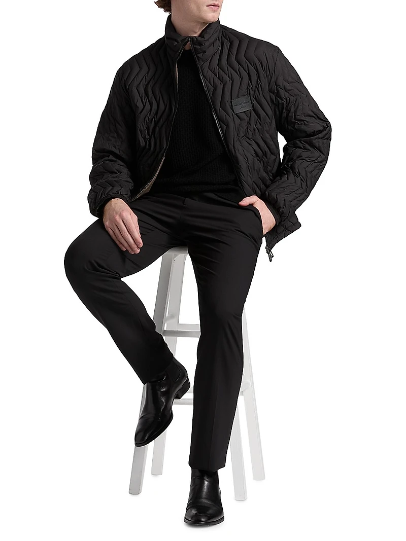 Zig-Zag Padded Down Jacket