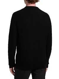 Tonal Basket Weave Virgin Wool Sweater