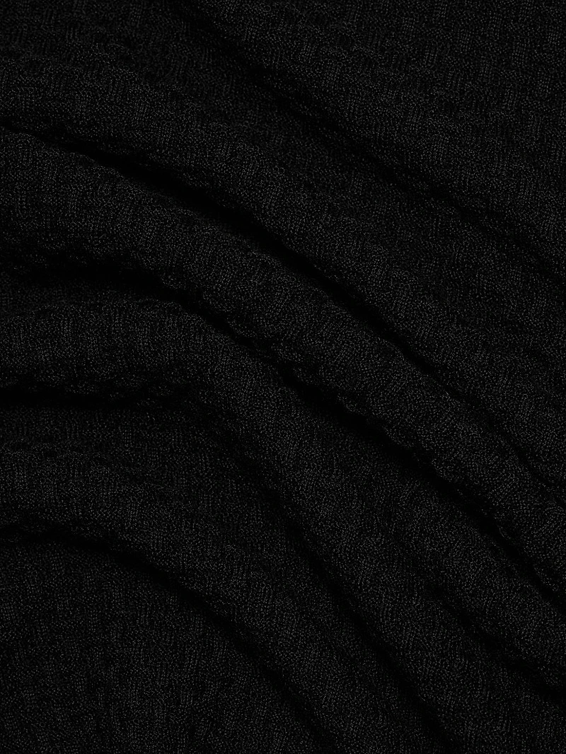 Tonal Basket Weave Virgin Wool Sweater