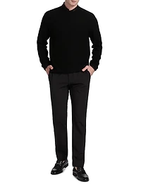 Tonal Basket Weave Virgin Wool Sweater