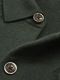 Gideion Wool Jersey Polo Sweater