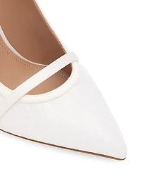 Maureen 70MM Dotted Tulle Mules