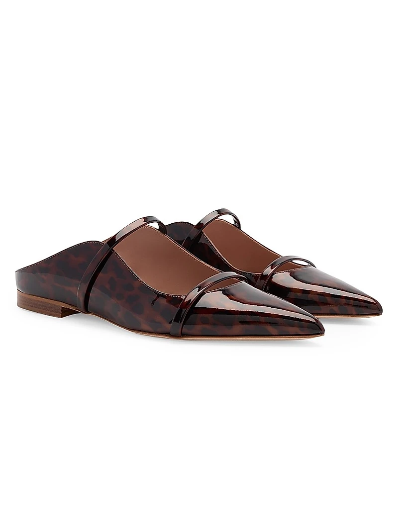 Maureen Leopard Patent Leather Flats
